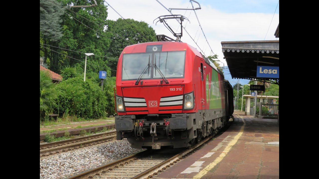 treni in transito a Meina e lesa linea Arona Domodossola