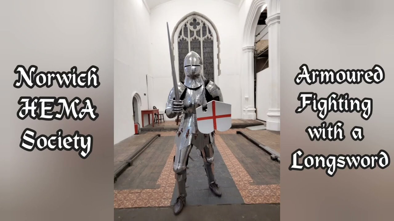 Knight fighting medieval combat and swordfight - harness and half swording