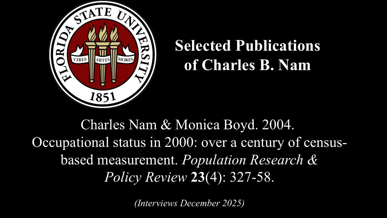 Charles Nam & Monica Boyd. 2004. Occupational Status in 2000.