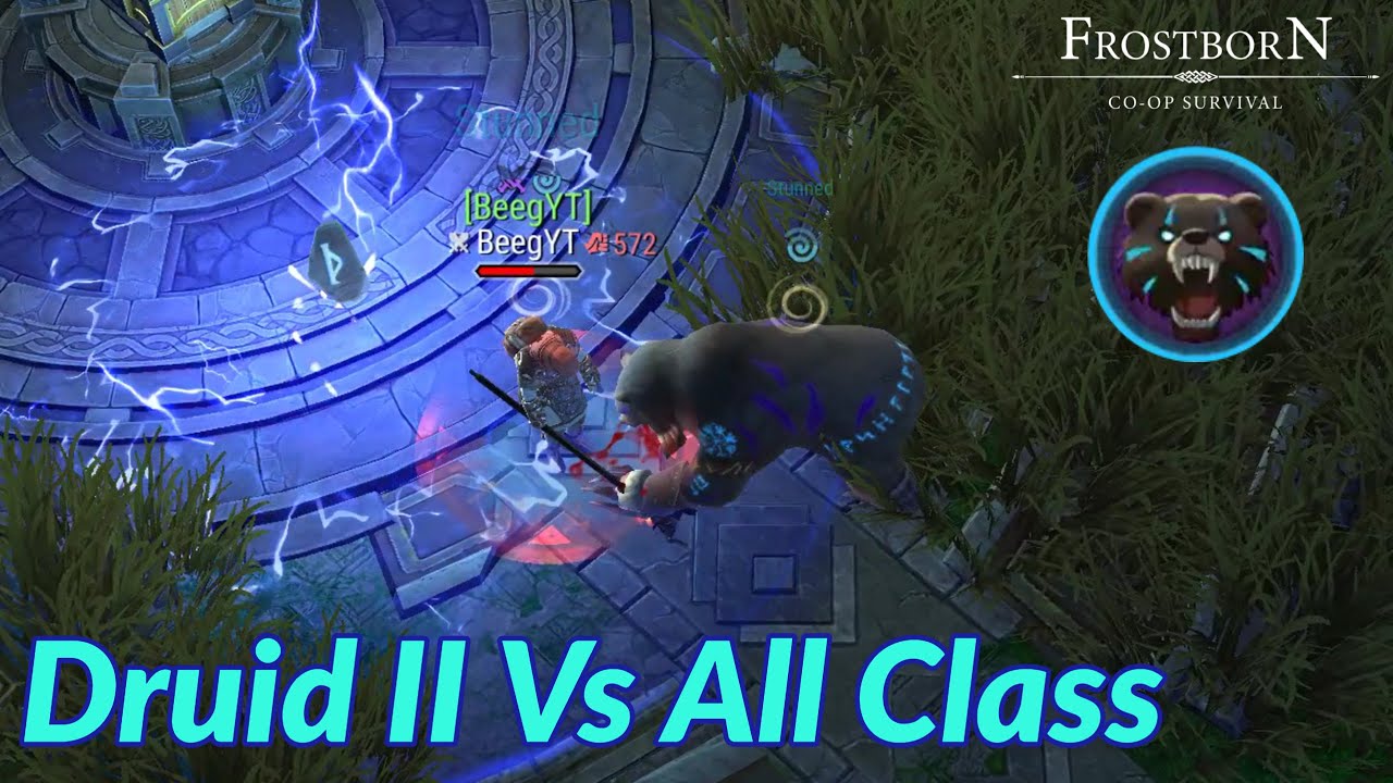 Druid 2 Vs All Classes | Druid Is Undefeatable! (Frostborn : Coop Survival)