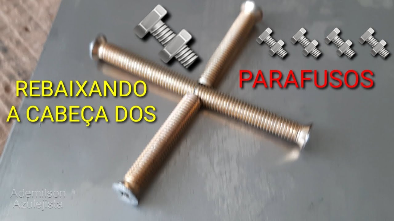 CARRINHO PARA SERRA MÁRMORE METALON GALVONIZADO | Rebaixando a cabeça dos parafusos