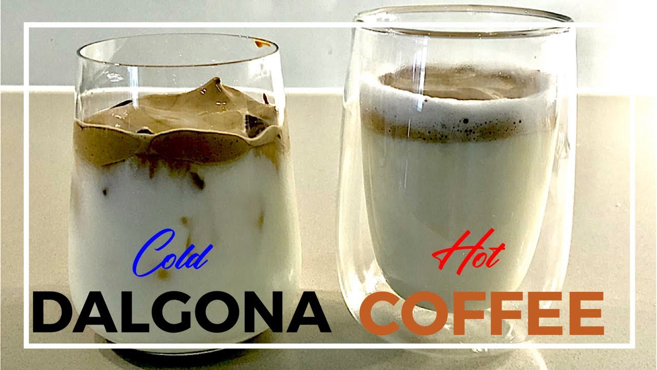 Hot and Cold Dalgona coffee recipe - How to make whipped frothy coffee  #Dalgonacoffeechallenge