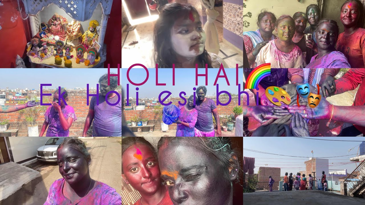 Holi vlog 🌈🎨|| sab bhoot kaise ban gaye🎭| KRATI VLOG ♥️||