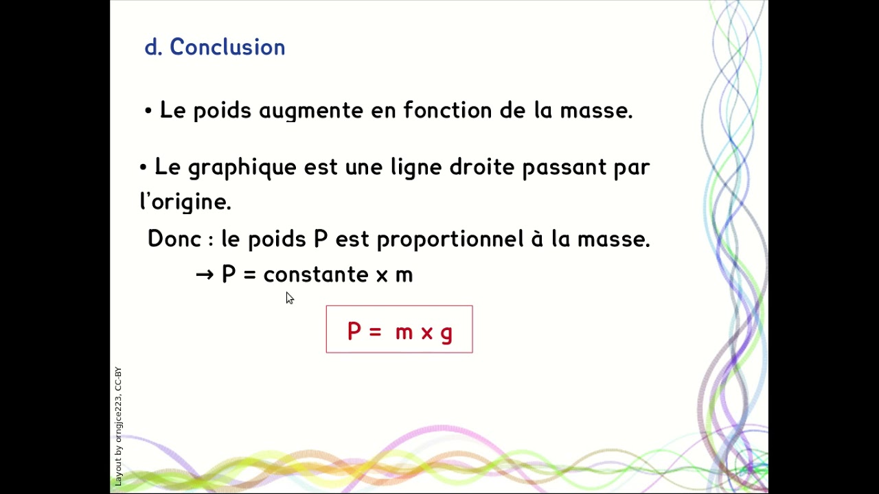 Poids et masse