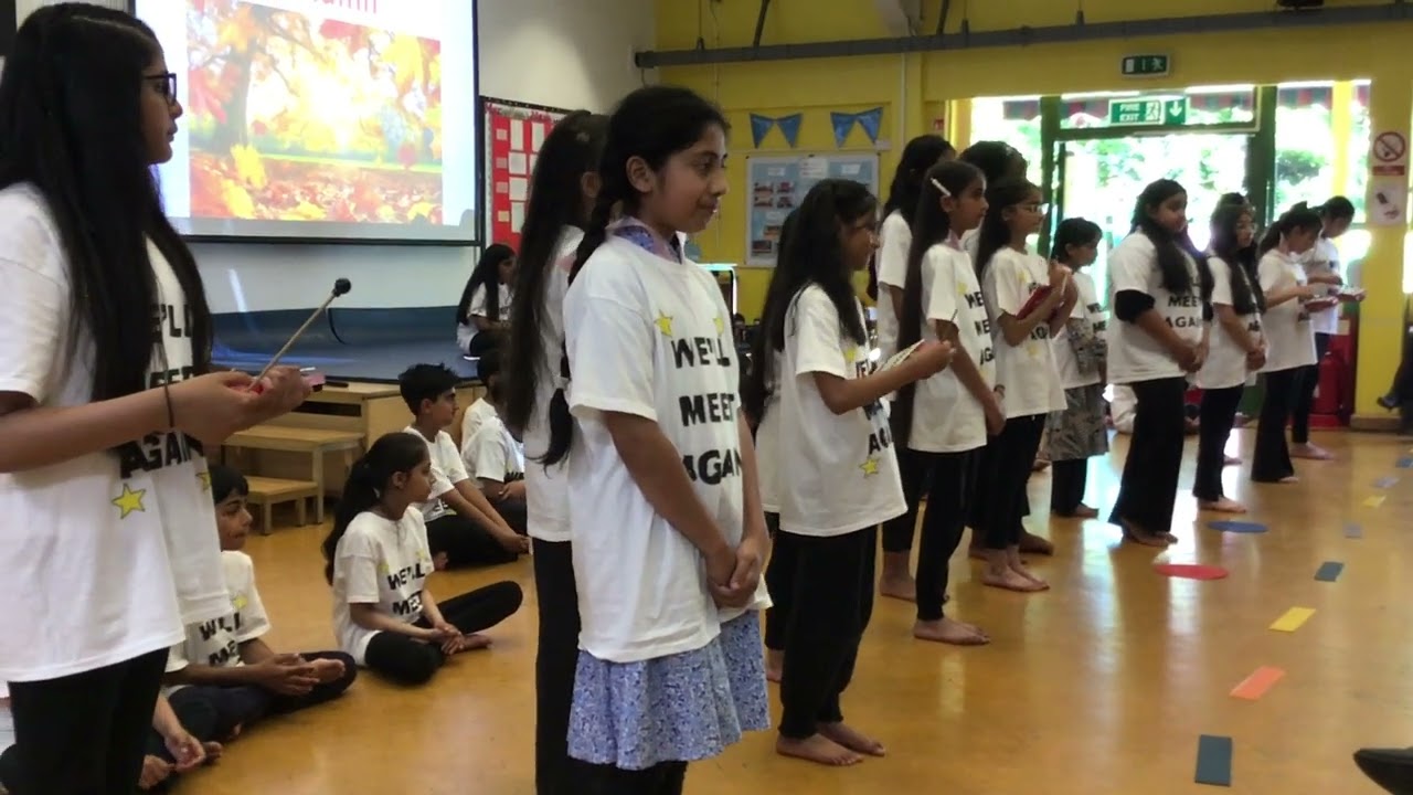 Choir singing autumn