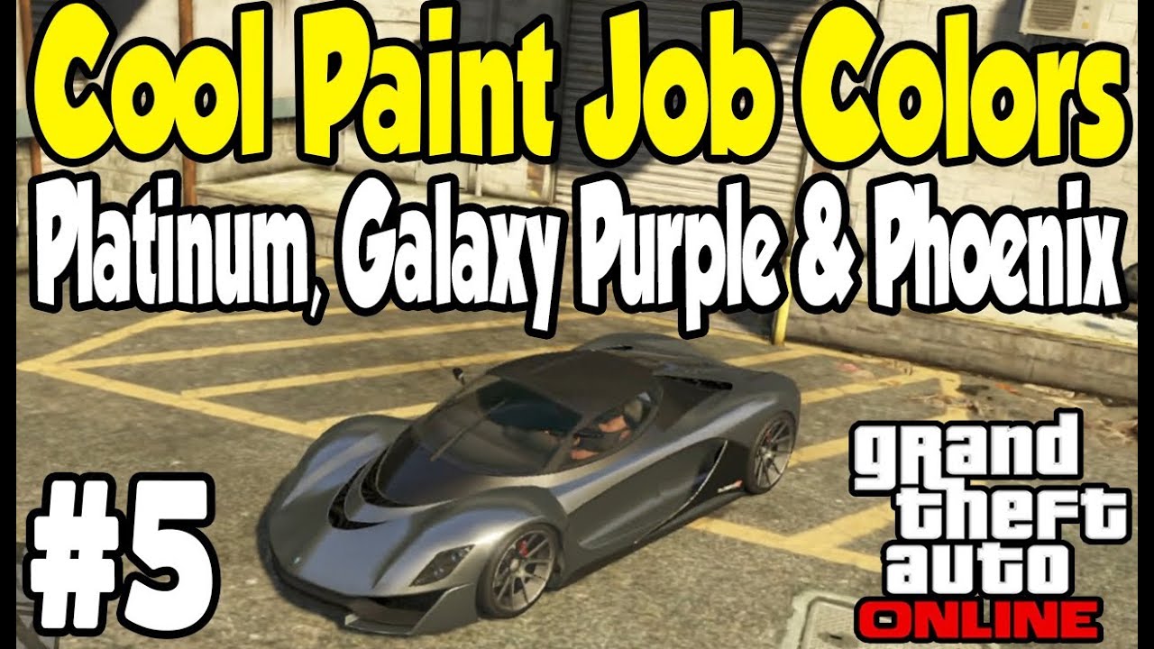 GTA Online - РУКОВОДСТВО ПО ВЫБОРУ КРУТЫХ ВАРИАНТОВ ПОКРАСКИ №5 (Платина, Фиолетовый Галактика и ...
