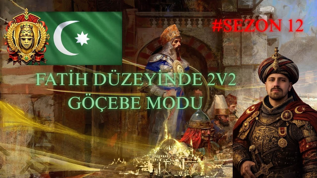Age Of EmpiresIV | 2v2v2v2 Göçebe Modu | Osmanlı ile 1v2 Kaldık!