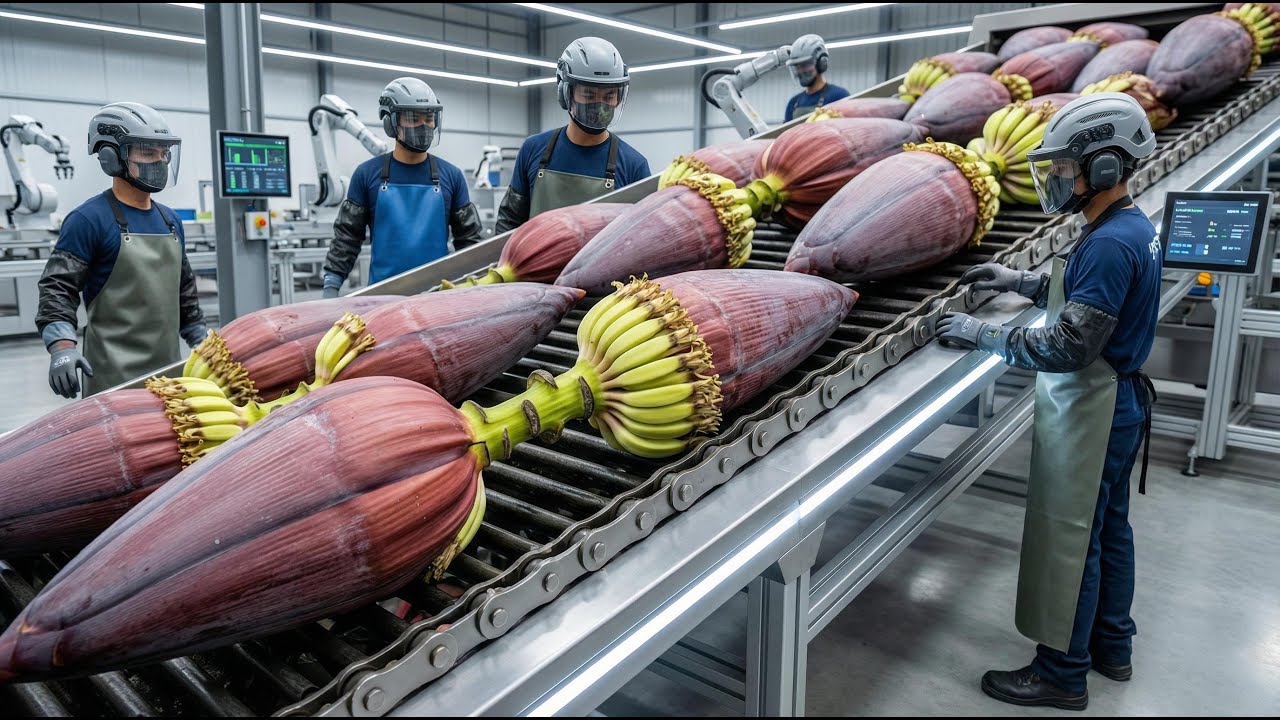 Inside a Rough, Old-School Banana Blossom Processing Factory You’ve Never Seen Before