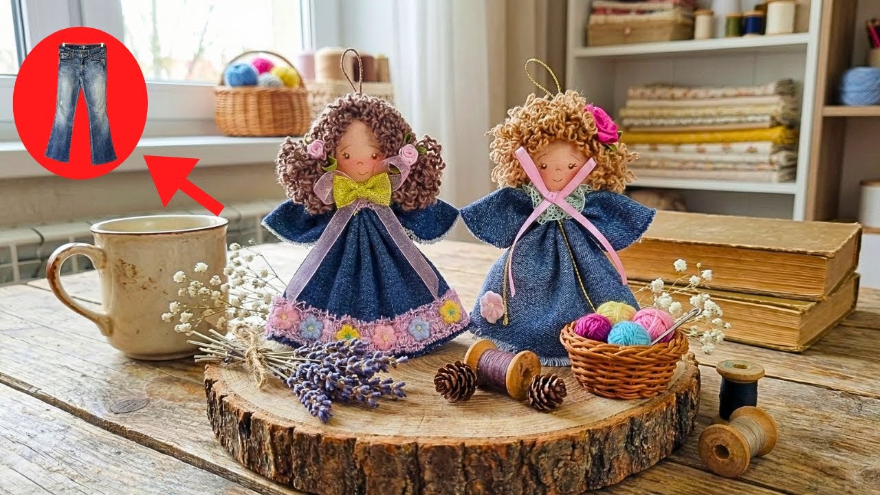 Don’t Throw Away Old Jeans — Make This Cute Angel!