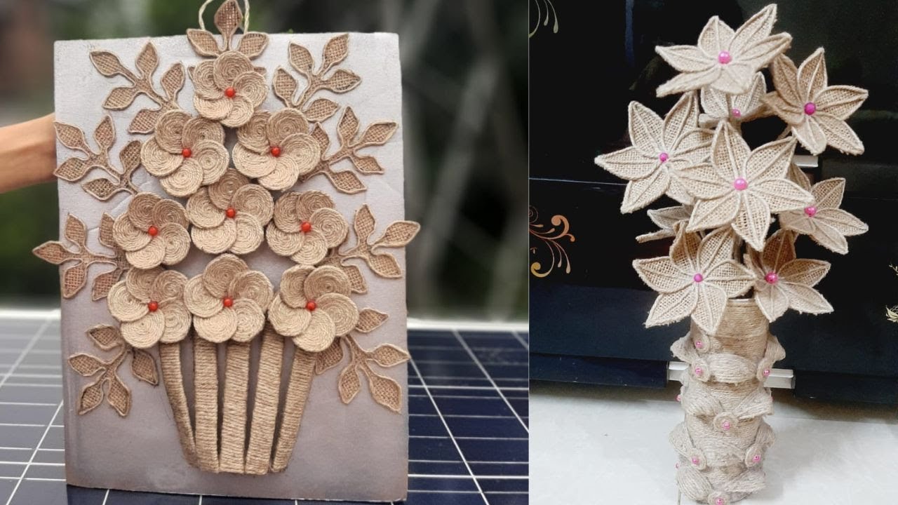 step by step jute craft ideas || decoration jute craft ideas