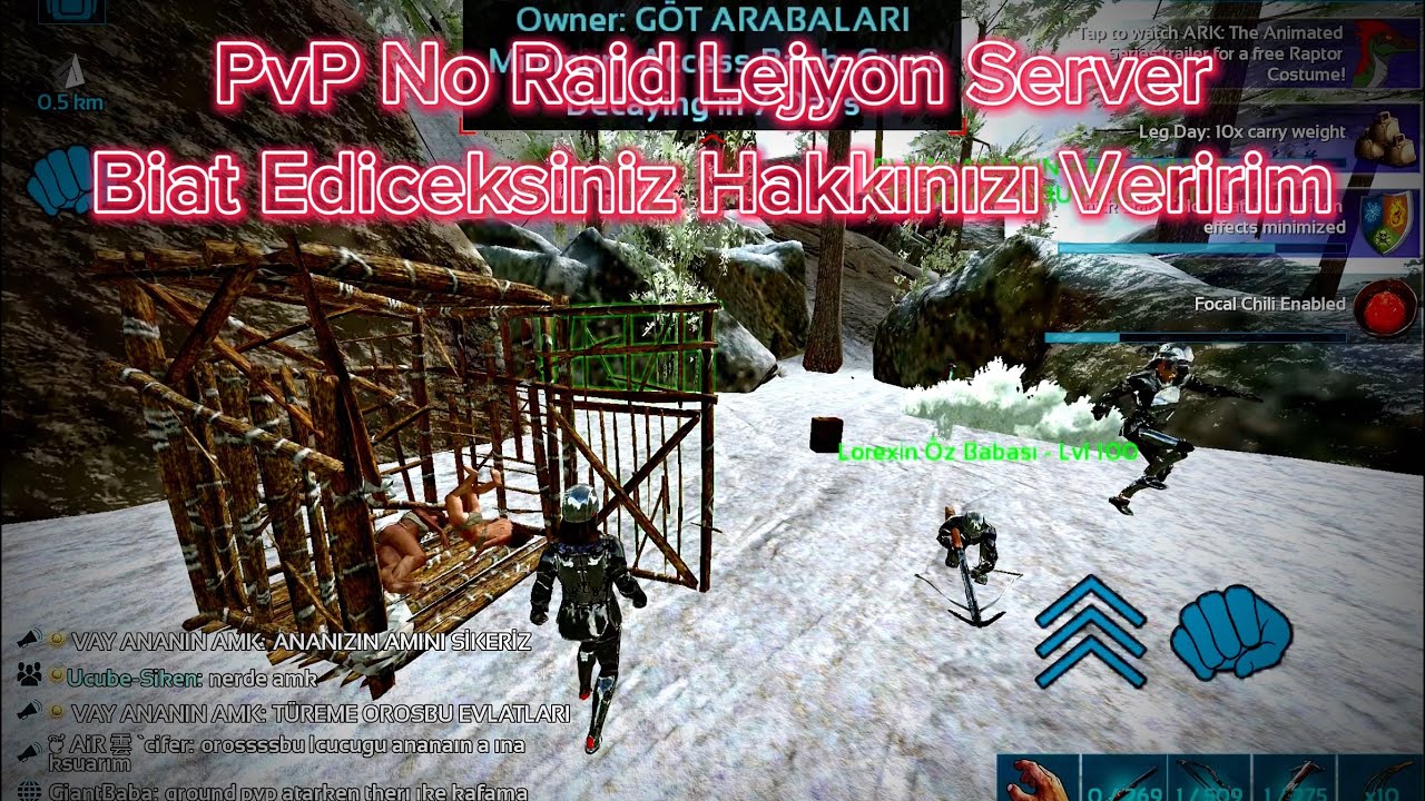 Ark Mobile Lejyon Pvxc Server PvP No Raid Son Türeme Bükücü 😂