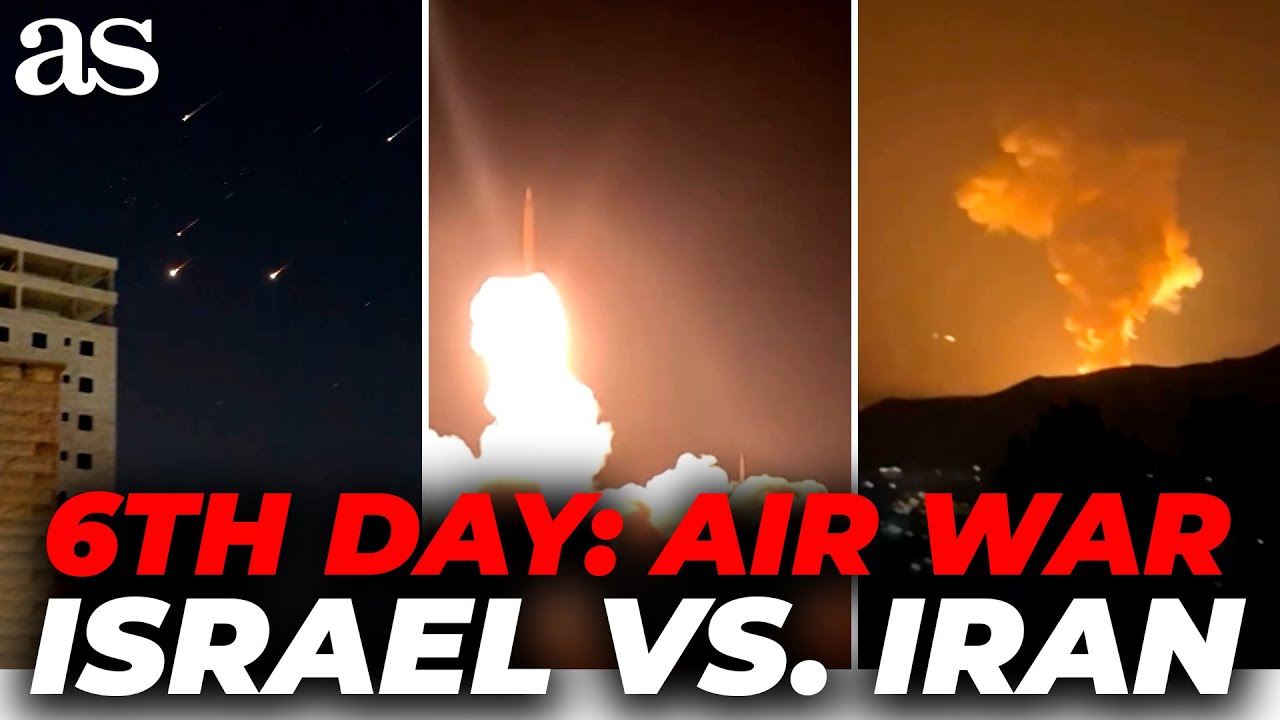 ISRAEL - IRAN AIR WAR enters SIXTH DAY | MISSILES HIT TEHRAN and TEL AVIV, intensity increases