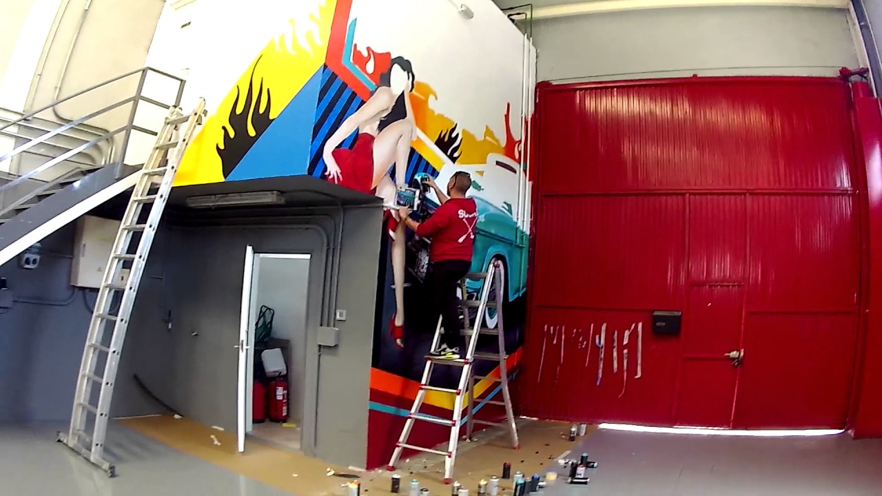 graffitimadrid Mural Custom Garage