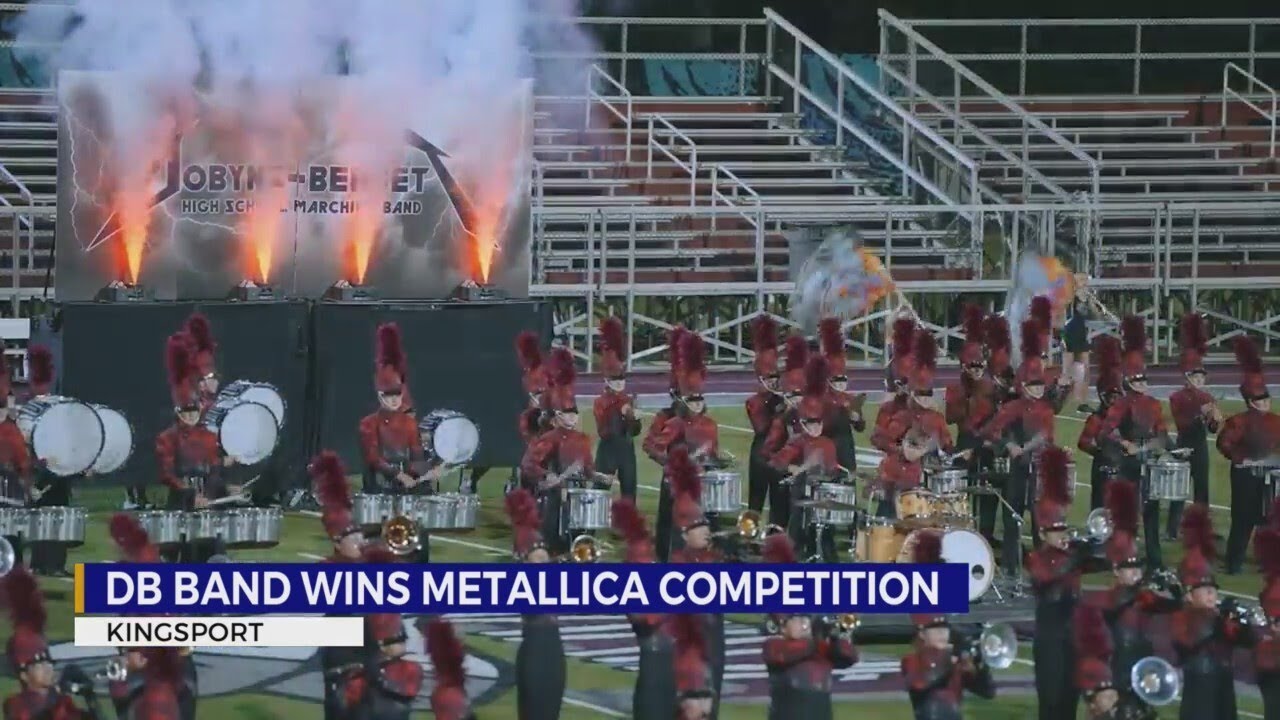 Dobyns-Bennett High School reacts to winning Metallica Marching Band Competition