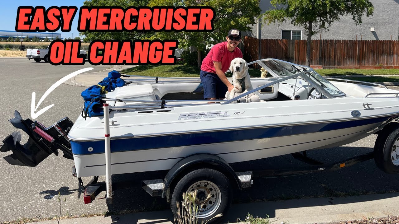Easy Mercruiser 3.0L Oil Change 1995 Reinell Boat