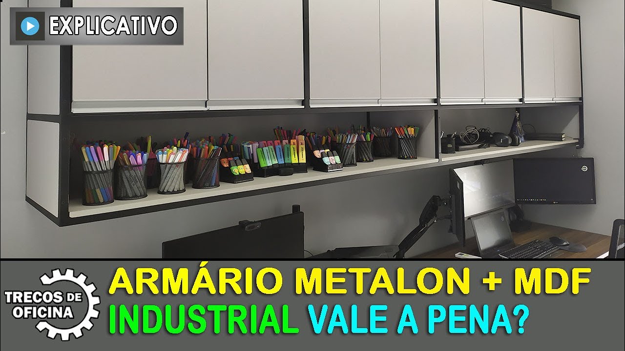 Móveis de Metalon e MDF, estilo industrial. Esse móvel vale a pena? Armário aéreo tamponado.