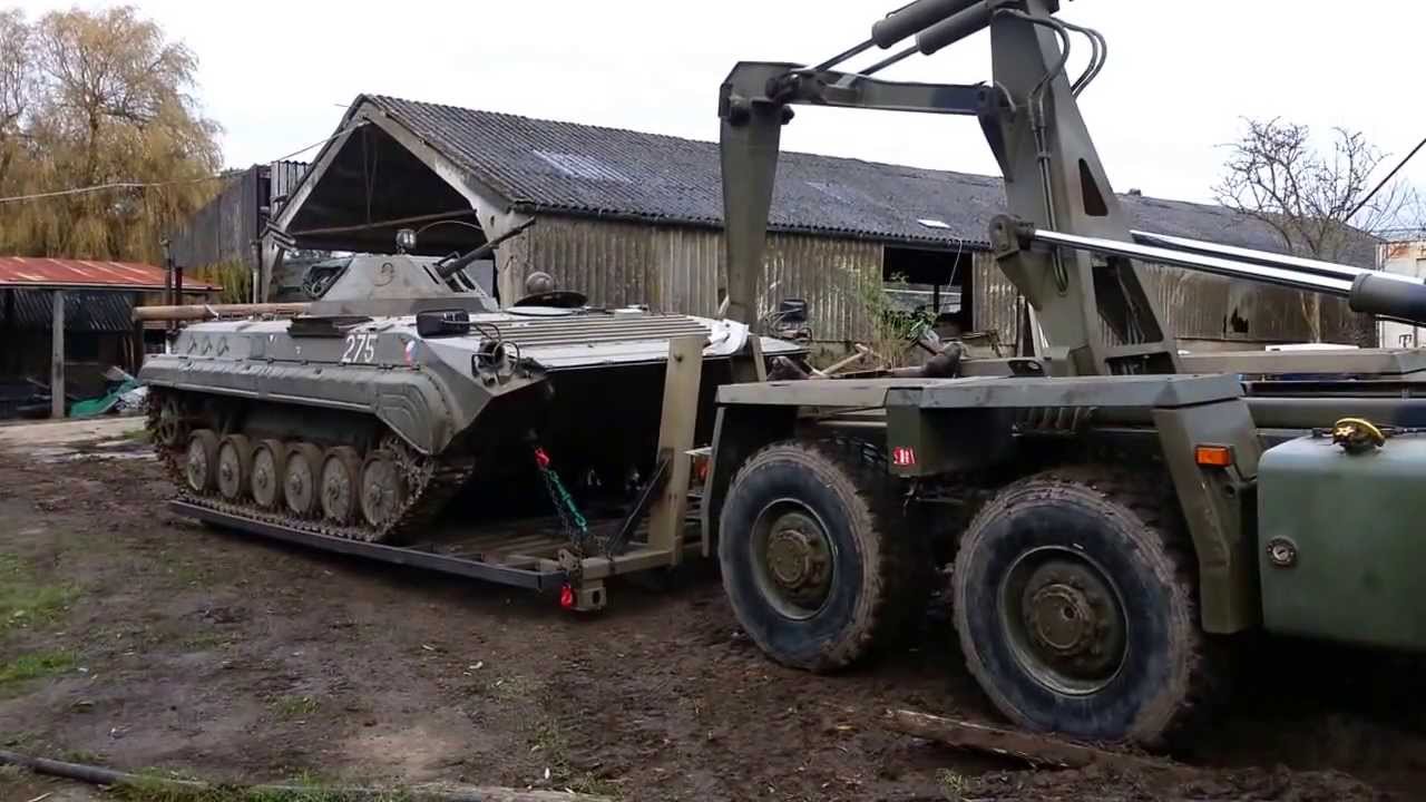 czech ot-90 on daf 8x6 drops rack, load test