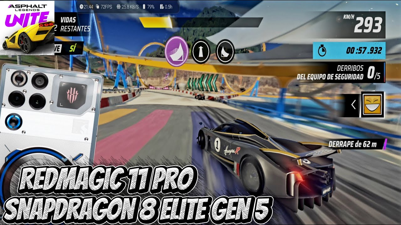 REDMAGIC 11 PRO - ASPHALT LEGENDS 1440p - HIGH GRAPHICS 75FPS