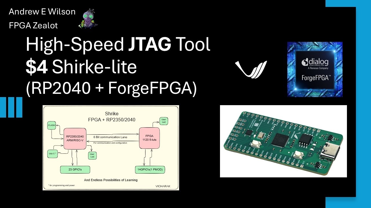 Narzędzie JTAG o dużej prędkości &ndash; Shirke-lite (RP2040 + ForgeFPGA) za 4 dolary