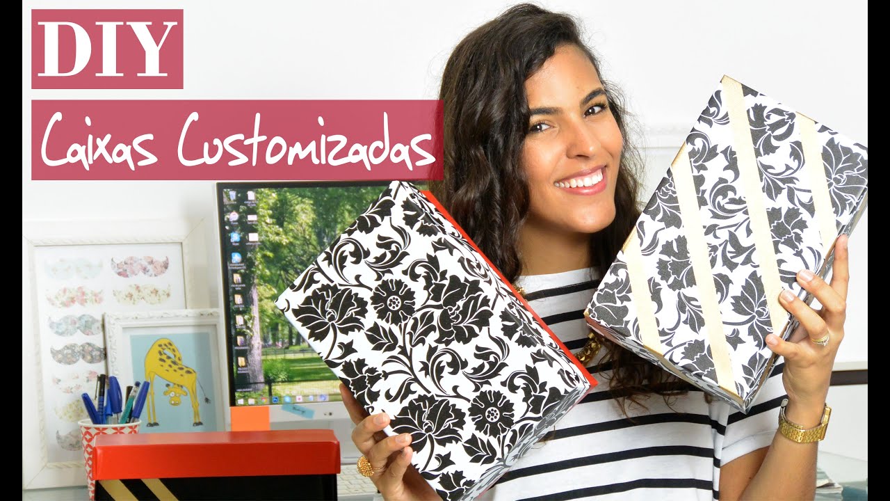 DIY DECORAÇÃO | COMO CUSTOMIZAR CAIXA DE SAPATO | DIY COM CONTACT | Do Sofá