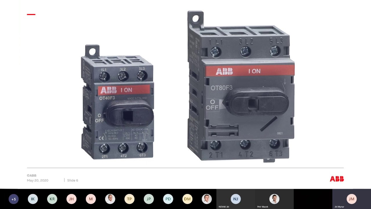 Školení ABB: Odpínače, odpojovače, spínače podle normy ČSN EN 60947-3