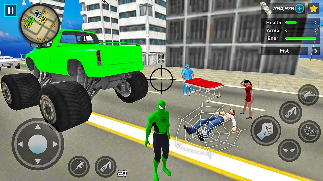 Spider Rope Hero Ninja Gangster Crime Vegas City #8 - Android Gameplay