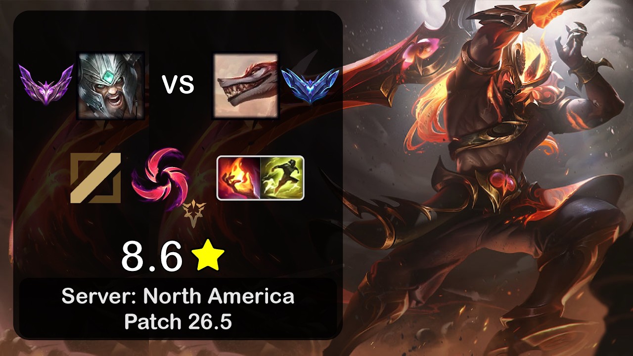 Tryndamere Mid vs Naafiri - NA Master - Patch 26.5