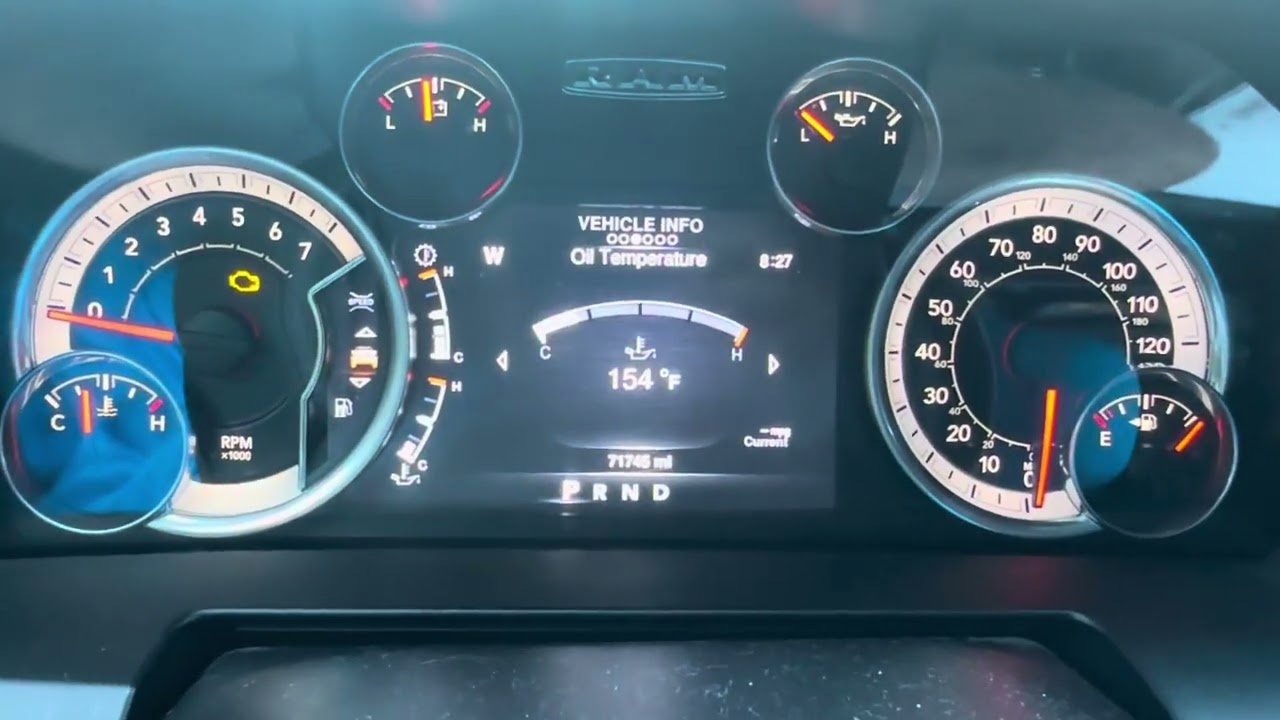 Восстановление ресурса масла на Ram 1500 2016 года выпуска