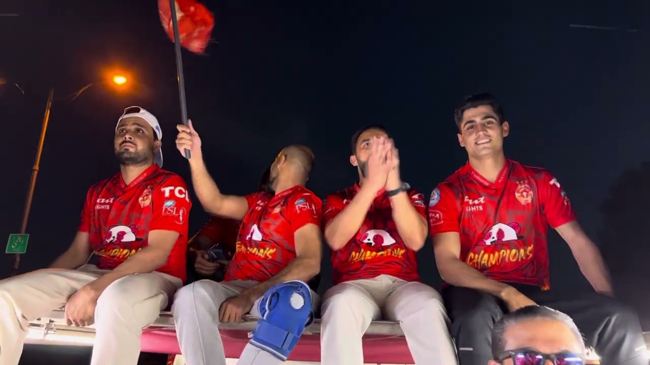 Ubaid Shah Islamabad United Victory Parade || #ubaidshah