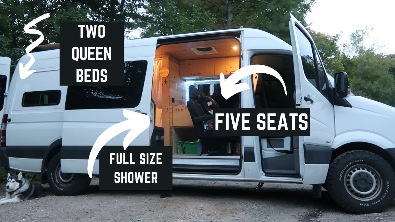 VAN TOUR | Sprinter Van Converted For Family Of FIVE With TWO Queen Beds | WORLDSCHOOLING The U.S.A.