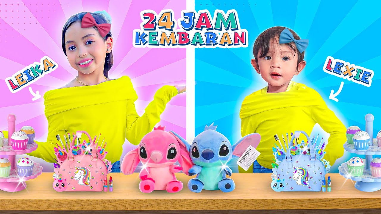 24 JAM LEIKA MAIN KEMBARAN SAMA LEXIE!! SAMPE SUSAH BEDAIN 🤯😂