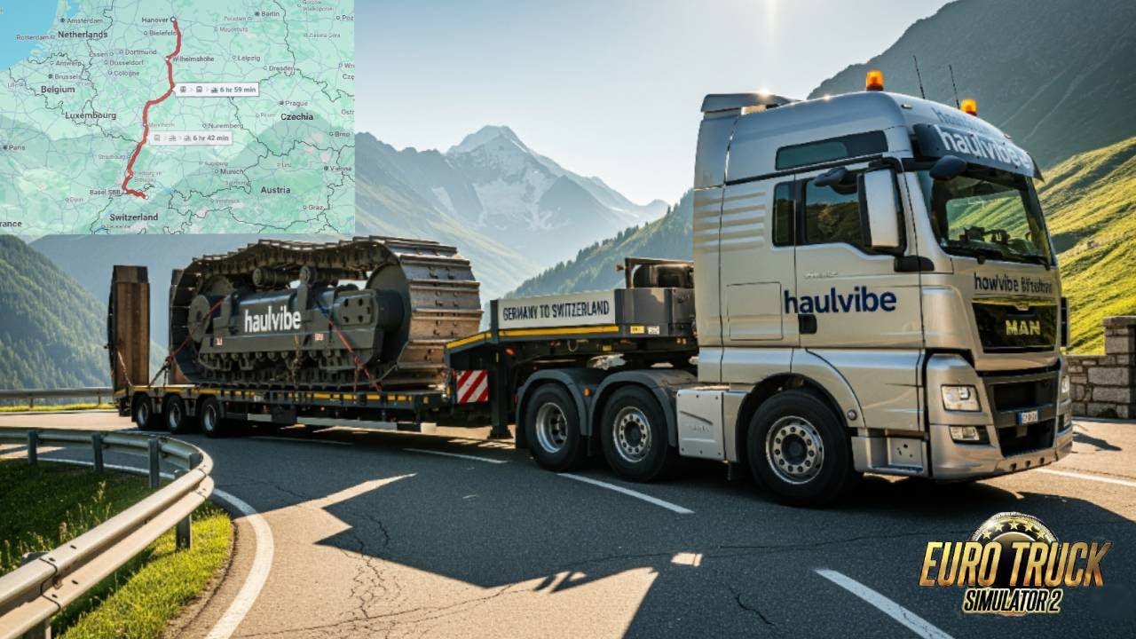 Professional Heavy Equipment Transport: Germany to Switzerland