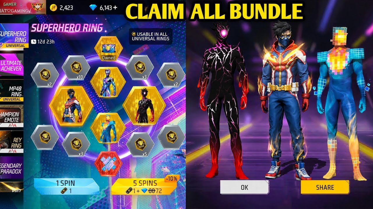 SUPERHERO RING EVENT FREE FIRE| FREE FIRE NEW EVENT| FF NEW EVENT TODAY| NEW FF EVENT| FREE FIRE MAX