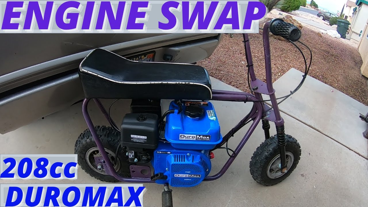 Bonanza minibike 208cc DuroMax engine swap / Top speed