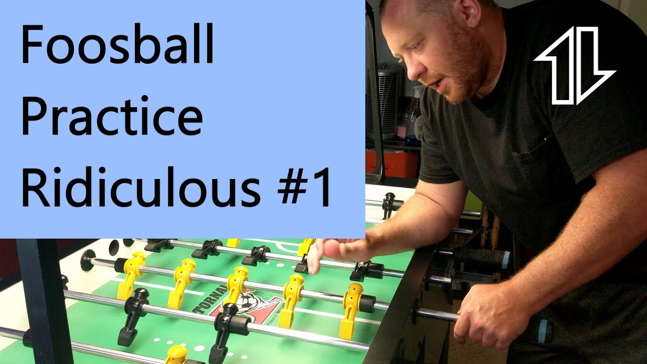 Foosball Practice Ridiculous #1: 100X 5-Row Drill Timed.
