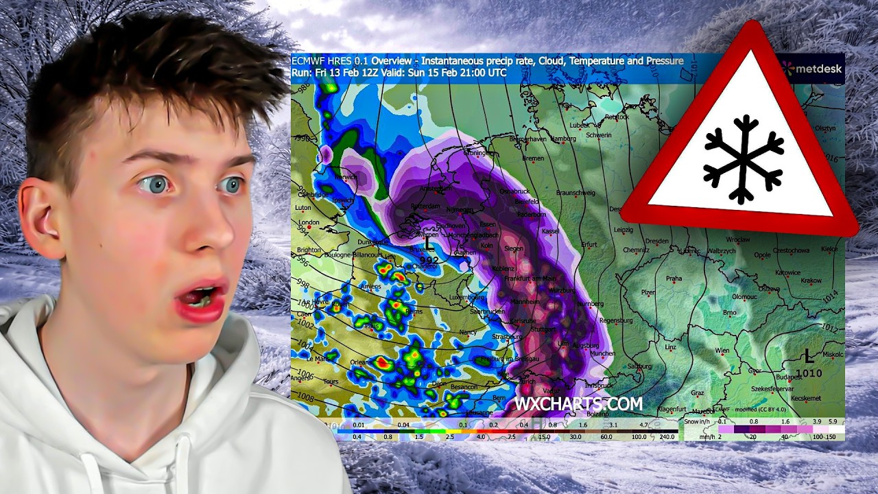 Diese Wetterlage wird eine kräftige Schneefront mit sich bringen... 🔴