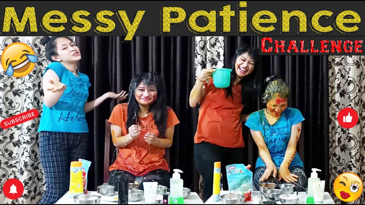 Messy patience challenge | challenge videos | Bisht girl
