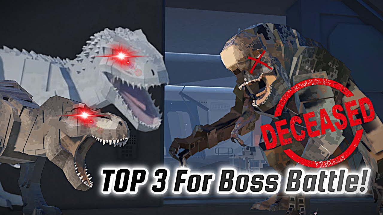 Top 3 Dinosaurs To Defeat Boss Battle Update! | Jurassic Blocky