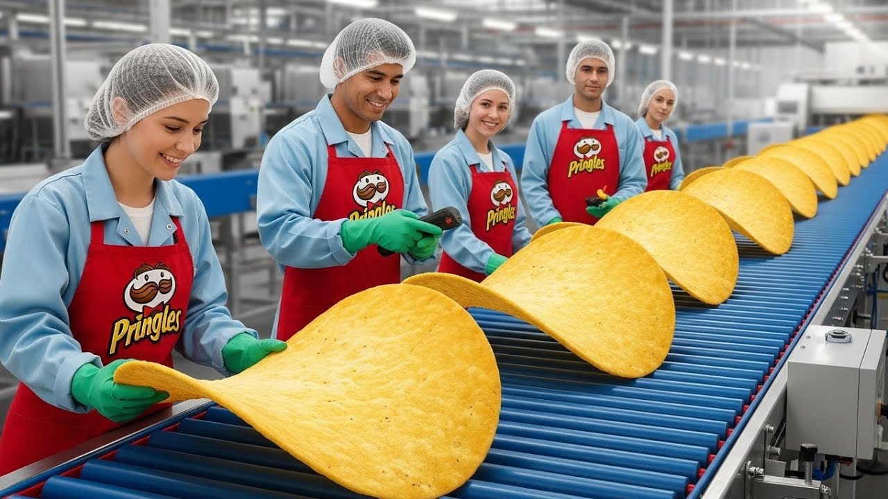 Inside Mega Pringles Factory, From Whole Potatoes to Stacked Potato Chips (The Full Process)