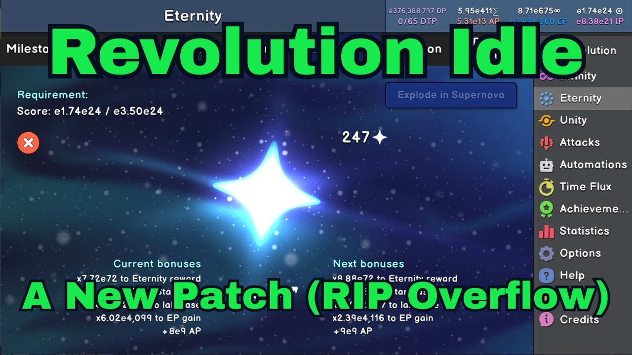 Revolution Idle - New Minor Patch (RIP Overflow)