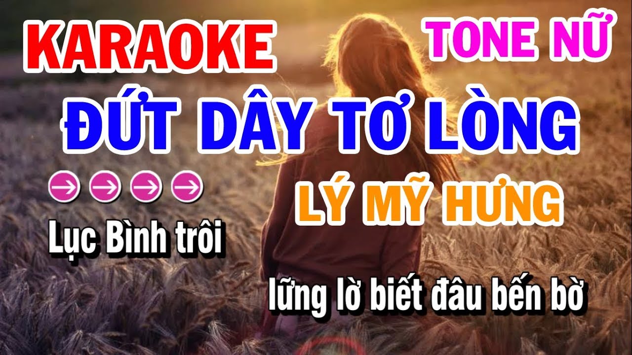 Đứt Dây Tơ Lòng Karaoke Tone Nữ | Thể Điệu Lý Mỹ Hưng | Karaoke Điệu Lý