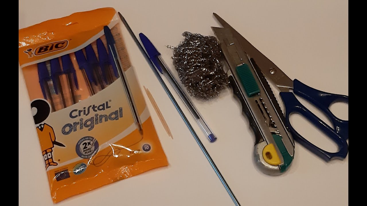 Tutorial per la realizzazione di una penna a serbatoio realizzata con 2 stuzzicadenti in bambù.