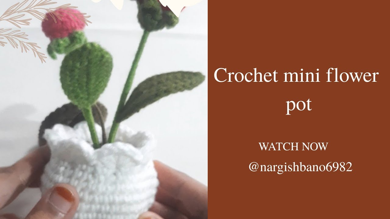  Crochet a Mini Pot| Mini Pot for Beginners 🌹
