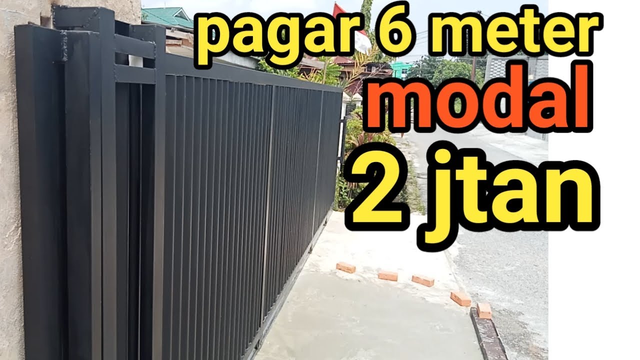 pagar minimalis 2022 - model industrial terbaru