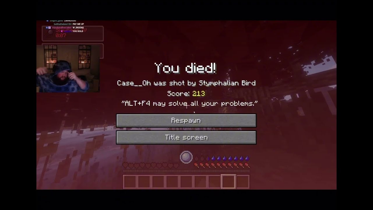 Caseoh dying on rlcraft