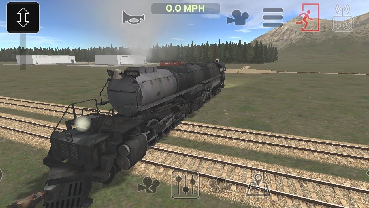 Driving Big Steam Locomotive on Land instead Railway Track in Train and Rail yard simulator Game 