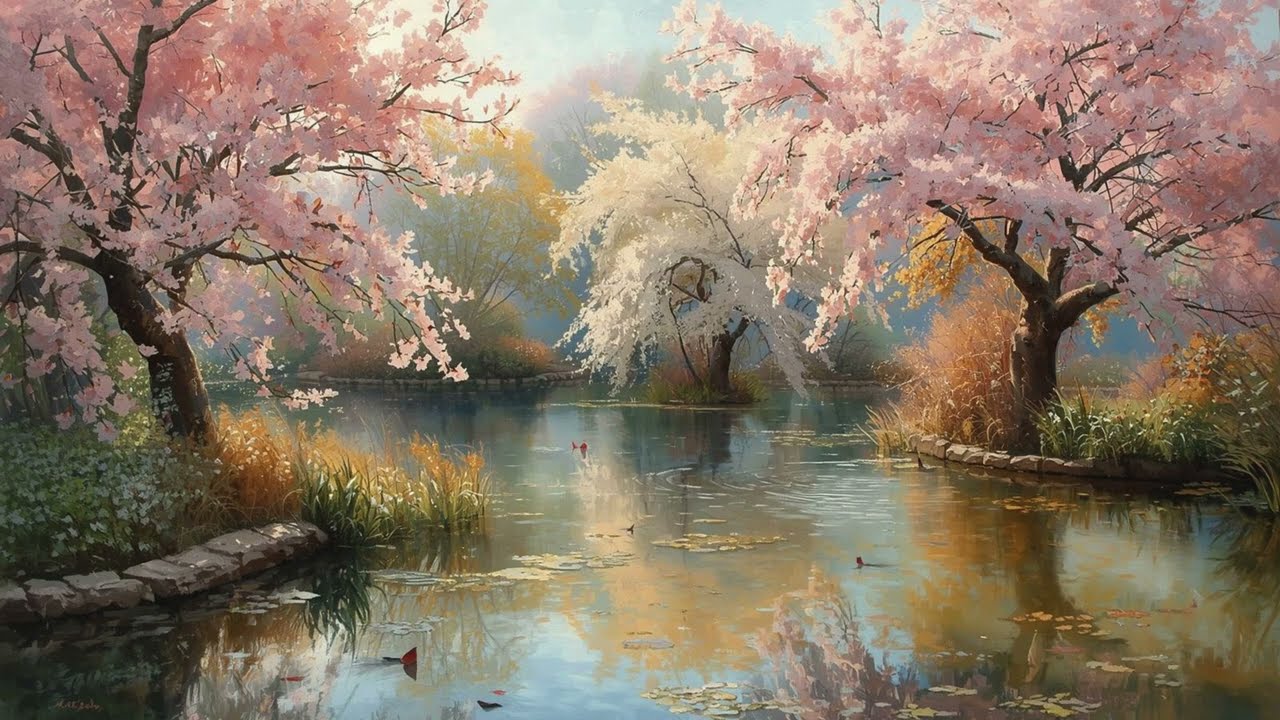TV ART - SPRING - MORNINGS IN NATURE - INCLUDING PIANO MUSIC 4K