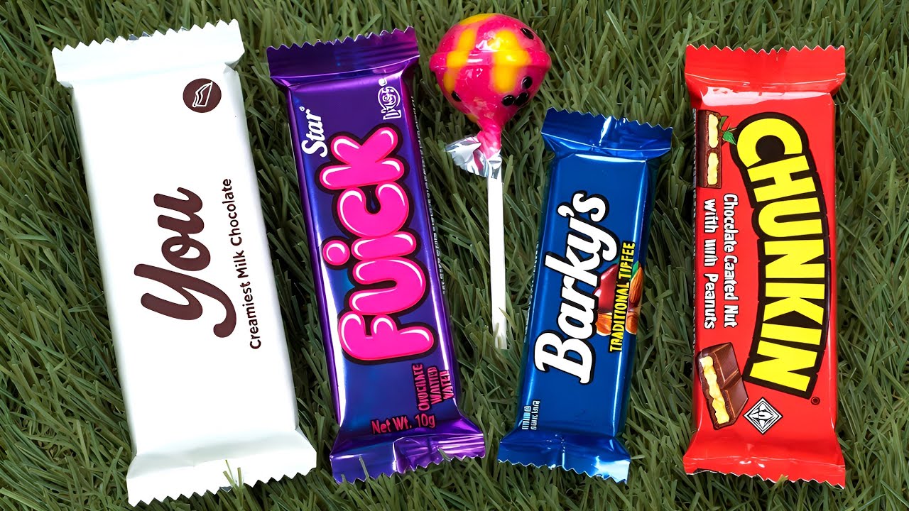 ASMR Most Popular Candys / some lots of colorful rainbow lollipop candy / unpacking chocolate eat