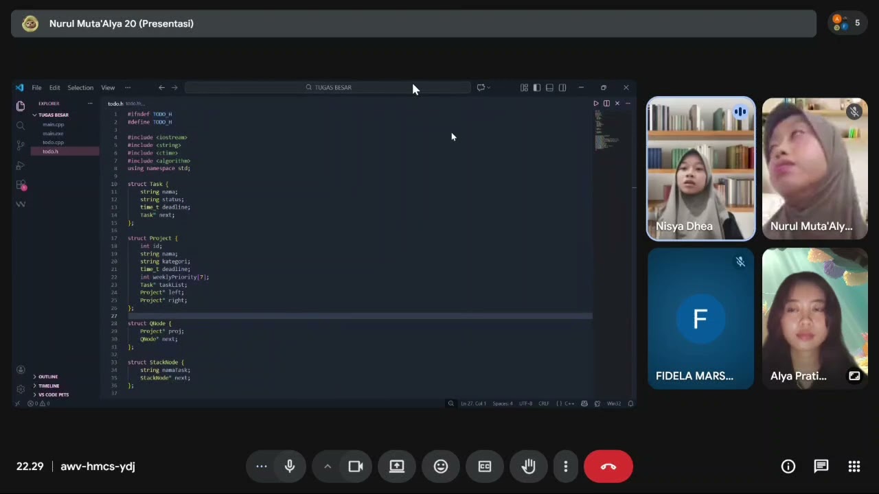 PRESENTASI TUGAS BESAR STRUKTUR DATA | TO-DO LIST (TODO) 