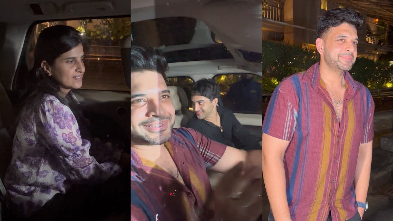 Karan Kundra With sister & Bhanja Came At Restaurant in Bandra Today